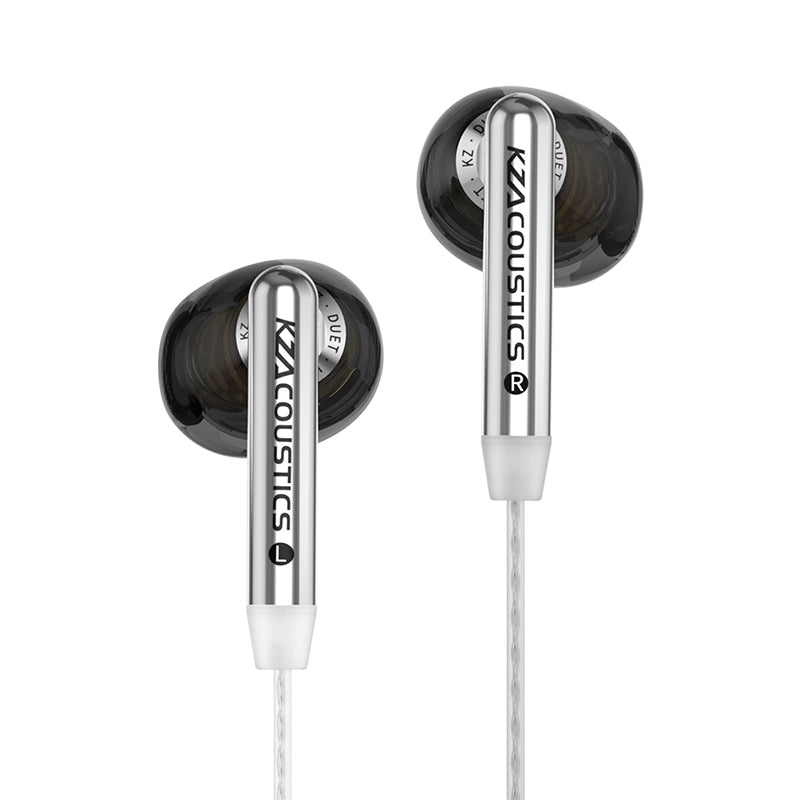KZ Duet | Dual Driver iems Earbuds with Mic for with Crystal Clear