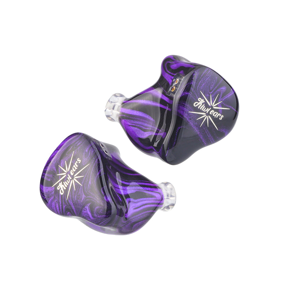 Linsoul Kiwi Ears Quartet 2DD+2BA Hybrid In-Ear Monitor, HiFi Earphones  with Hand-crafted Resin Shell, Detachable OFC Silver-plated IEM Cable for