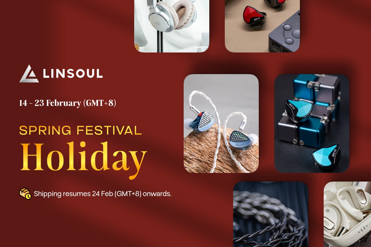 Linsoul Lunar New Year 2026 operational notice banner – important information on order processing, shipping delays, and pre-orders during Lunar New Year holiday.