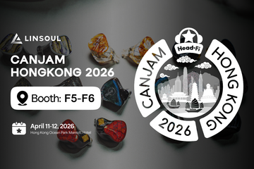 Linsoul Audio booth at CanJam Hong Kong 2026 showcasing IEMs and headphones