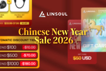 Linsoul Chinese New Year Sale 2026 banner featuring premium headphones and audio gear, celebrating the Year of the Horse with discounts, bundles, and a giveaway.