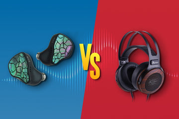 In-ear monitors and headphones representing a comparison between IEMs, CIEMs, earphones, and headphones.