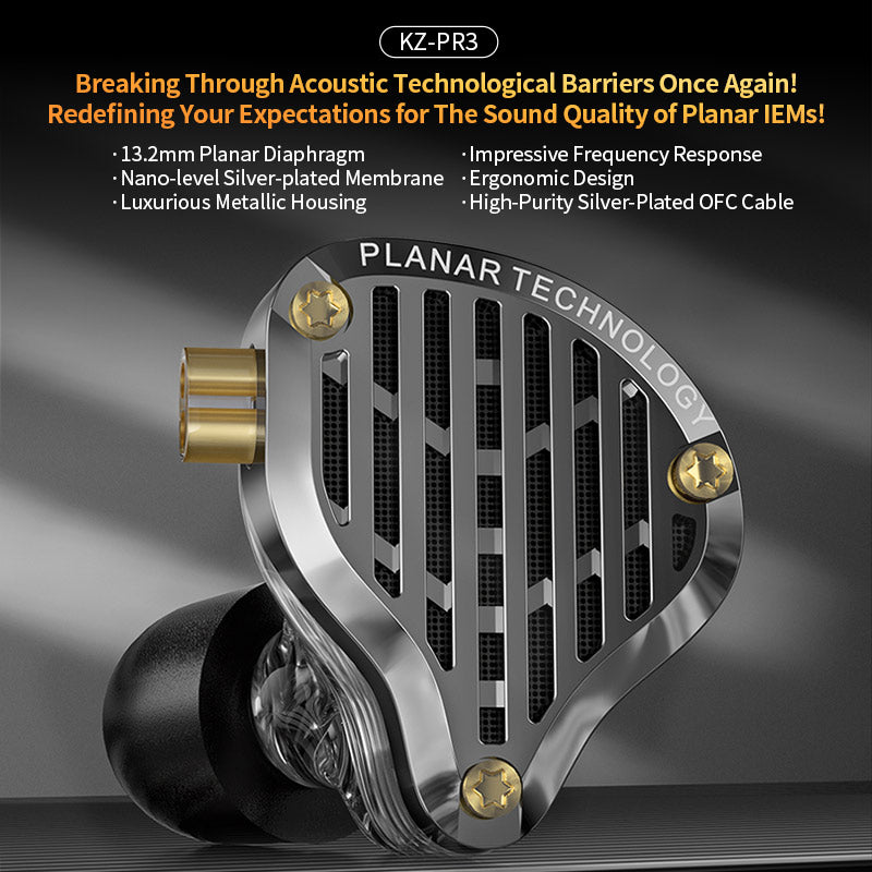 KZ PR3 | 13.2MM Planar Driver IEM – Linsoul Audio