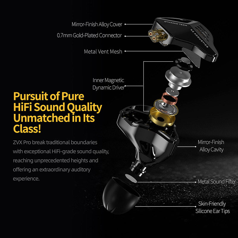 KZ ZVX Pro | Pure Acoustic Design | All-Metal IEM – Linsoul Audio