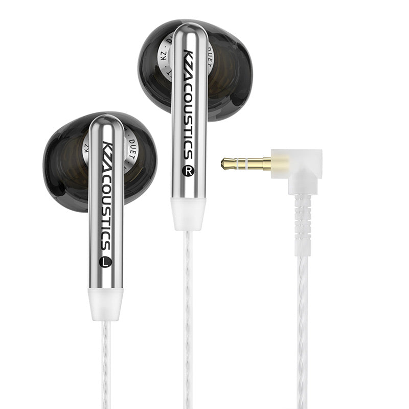 KZ Duet | Dual Driver iems Earbuds with Mic for with Crystal Clear