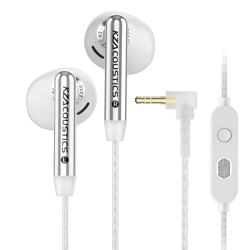 KZ Duet | Dual Driver iems Earbuds with Mic for with Crystal Clear