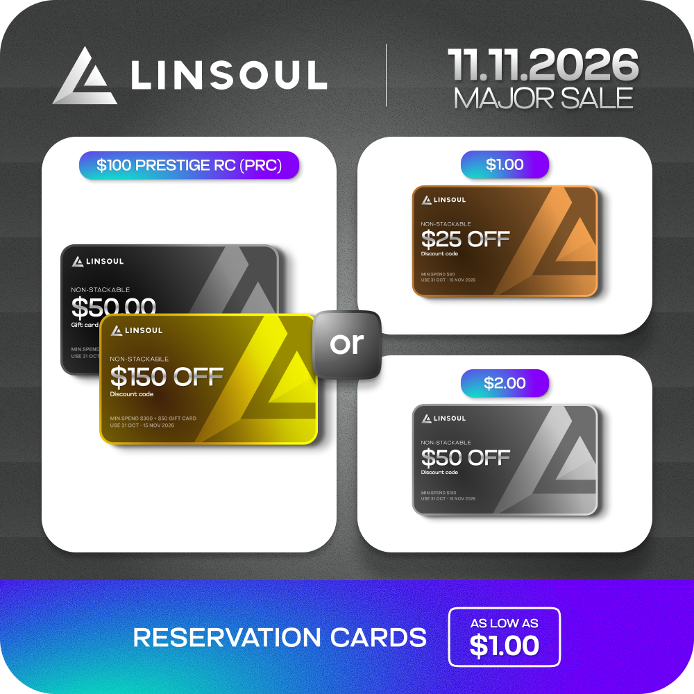 LINSOUL 11.11 Major Sale 2026 - Reservation Cards