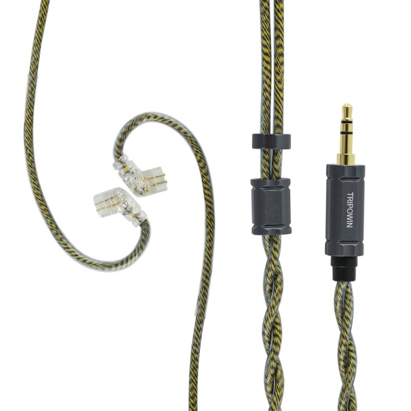 Tripowin Cygnus | Hybrid Single Crystal Copper IEM Cable – Linsoul