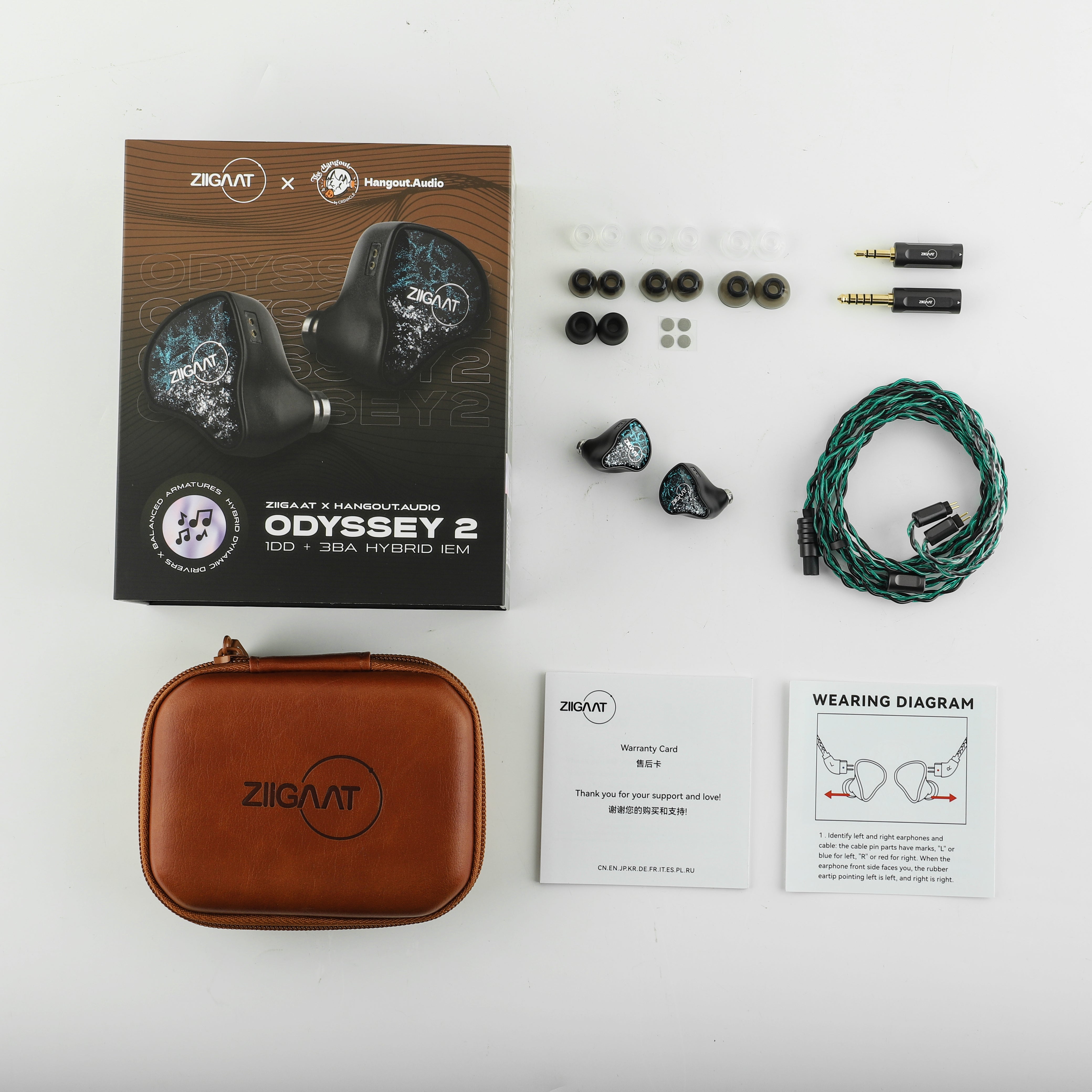 イヤホン ZIIGAAT x HANGOUT.AUDIO ODYSSEY 2 ZiiGaat x Hangout.Audio: Odyssey 2 | Premium 1DD+3BA Hybrid IEM