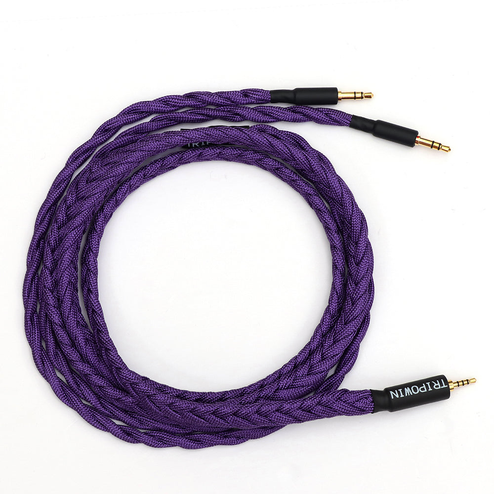 Câble Audio Casque Tripowin Granvia OFC Haute Pureté - Compatible HD650/HD600/HD660S, Options 3.5mm/2.5mm/4.4mm/XLR, 1.5m
